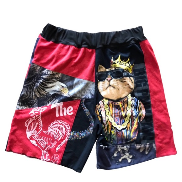 1 of 1 Elastic Shorts, 32”-38”. Reworked Eagle, Alligator, custom shorts - Picture 4 of 6